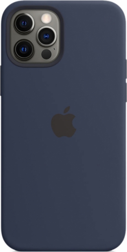 Силиконовый чехол Silicone case Apple MagSafe для iPhone 12 Pro Max Deep Navy / Темный Ультрамарин