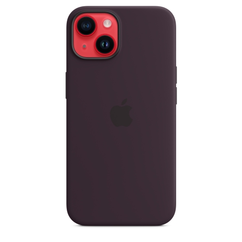 Силиконовый чехол Silicone case Apple MagSafe для iPhone 14 Elderberry / Бузина