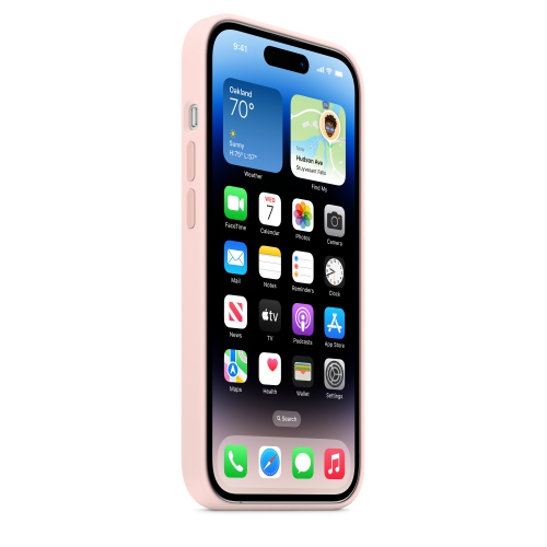 Силиконовый чехол Silicone case Apple MagSafe для iPhone 14 Pro Chalk Pink / Розовый Мел