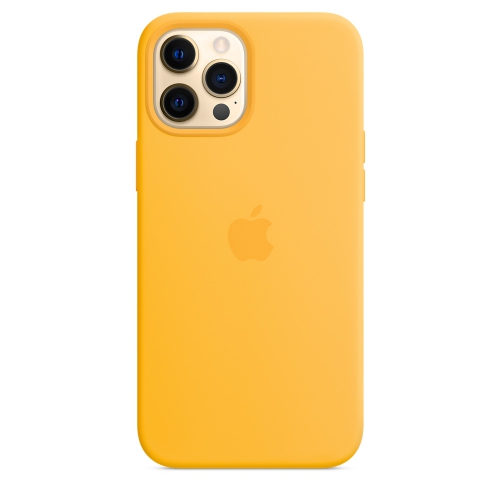 Силиконовый чехол Silicone case Apple MagSafe для iPhone 12 Pro Sunflower / Ярко-Желтый