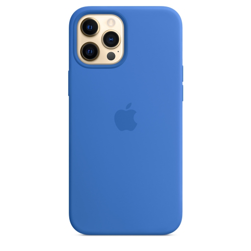 Силиконовый чехол Silicone case Apple MagSafe для iPhone 12 Pro Max Capri Blue / Капри