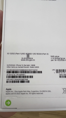 Apple iPhone 13 128Gb Starlight J/A