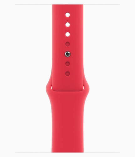 Часы Apple Watch Series 9, 45 мм, корпус из алюминия цвета (PRODUCT)RED, спортивный ремешок цвета (PRODUCT)RED, размер S/M (MRXJ3)