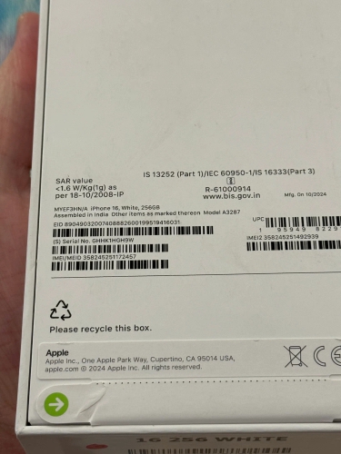 Apple iPhone 16 256Gb Teal