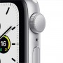 Apple Watch SE, 44 мм, корпус из алюминия серебристого цвета, спортивный ремешок белого цвета MYDQ2RU/A