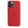 Кожаный чехол leather case Apple MagSafe для iPhone 12 Pro Max Red / Красный