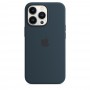 Силиконовый чехол Silicone case Apple MagSafe для iPhone 13 Pro Abyss Blue / Синий Омут