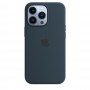 Силиконовый чехол Silicone case Apple MagSafe для iPhone 13 Pro Abyss Blue / Синий Омут