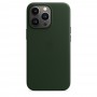 Кожаный чехол Leather case Apple MagSafe для iPhone 13 Pro Sequoia Green / Зеленая Секвойя