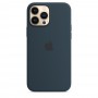 Силиконовый чехол Silicone case Apple MagSafe для iPhone 13 Pro Max Abyss Blue / Синий Омут