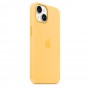 Силиконовый чехол Silicone case Apple MagSafe для iPhone 14 Sulnglow / Солнечный