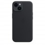 Кожаный чехол Leather case Apple MagSafe для iPhone 14 Midnight / Тёмная Ночь