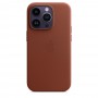 Кожаный чехол Leather case Apple MagSafe для iPhone 14 Pro Umber / Коричневый