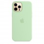 Силиконовый чехол Silicone case Apple MagSafe для iPhone 12 Pro Max Pistachio / Фисташковый