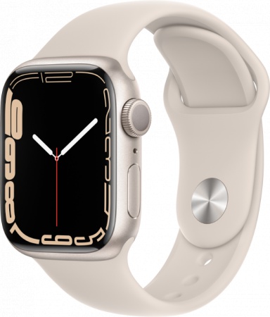 Умные часы Apple Watch Series 7, 41 мм, корпус из алюминия, спортивный ремешок сияющая звезда