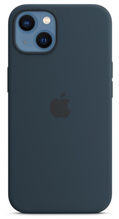 Силиконовый чехол Silicone case Apple MagSafe для iPhone 13 Abyss Blue / Синий Омут