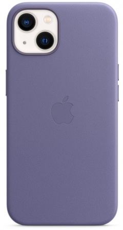 Кожаный чехол leather case Apple MagSafe для iPhone 13 Wisteria / Сиреневая Глициния