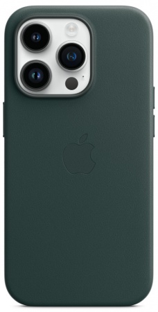 Кожаный чехол Leather case Apple MagSafe для iPhone 12/12 Pro Forest Green / Зеленый Лес