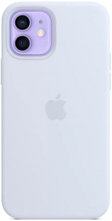 Силиконовый чехол Silicone case Apple MagSafe для iPhone 12/12 Pro Cloud Blue / Дымчато-Голубой