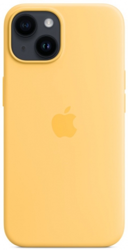 Силиконовый чехол Silicone case Apple MagSafe для iPhone 14 Sulnglow / Солнечный