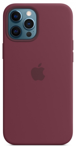 Силиконовый чехол Silicone case Apple MagSafe для iPhone 12 Pro Max Plum / Сливовый