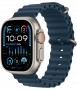 Часы Apple Watch Ultra 2 Cellular, 49 мм, корпус из титана, ремешок Ocean синего цвета (MREG3, MRF73)